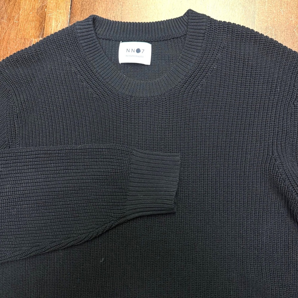 NN07 No Nationality Knut Sweater Mens M Ribbed Knit Cotton Crew Neck Pullover